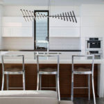 Design of a white kitchen in modern style