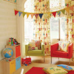 ديكور غرفة الأطفال مربعات مكعبات أعلام الطوق