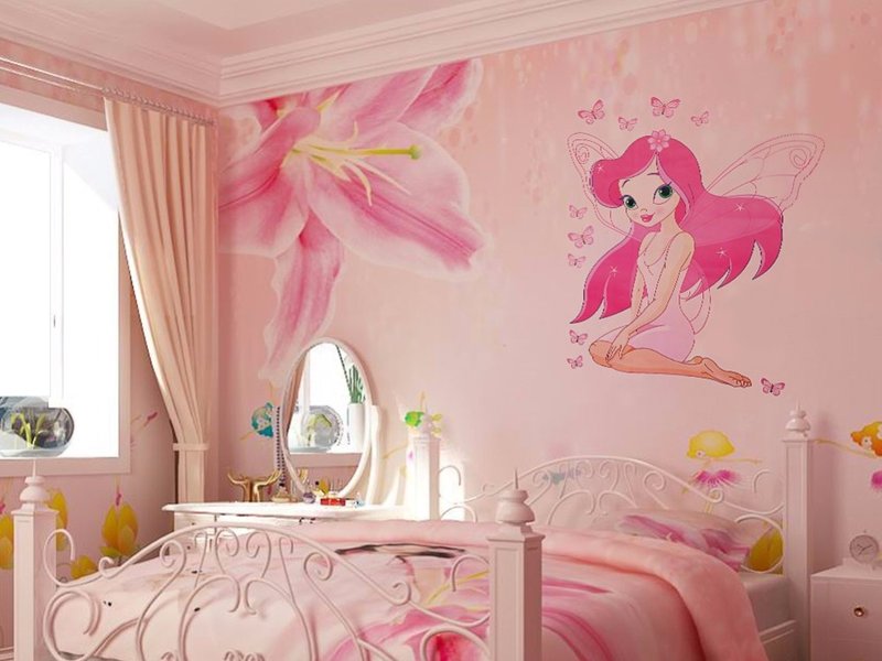 Trang trí phòng ngủ của trẻ em bức tranh tường trên tường