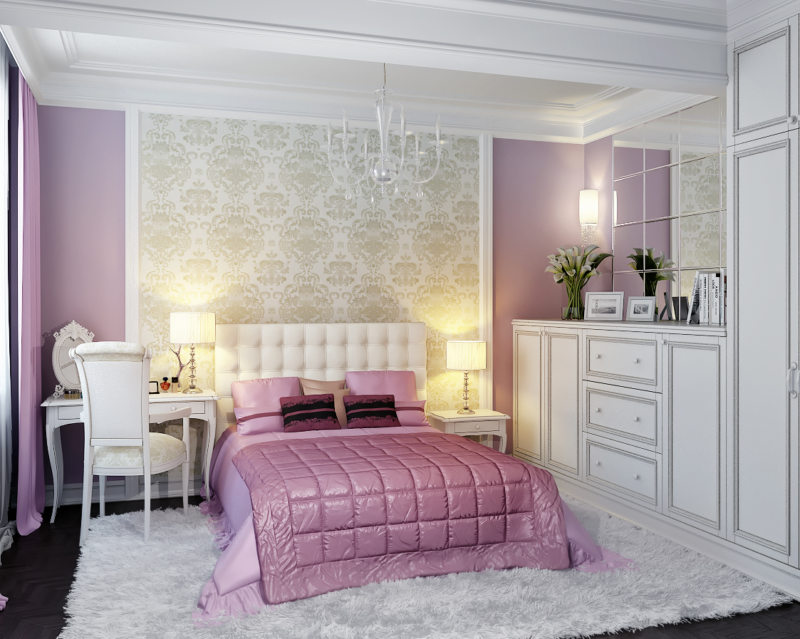Klasiskā stila guļamistabas dekors