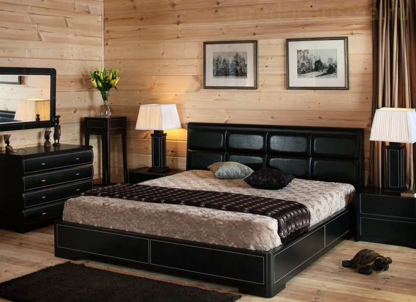 עיצוב חדר השינה צבע כהה וחם