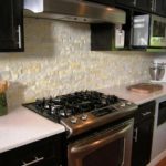 Plaster decorative stone in a conventional kitchen