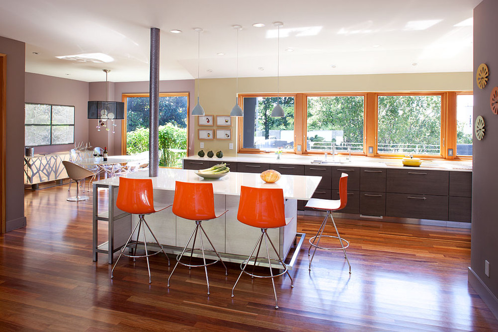Kitchen design in contemporary contemporary style plastic furniture