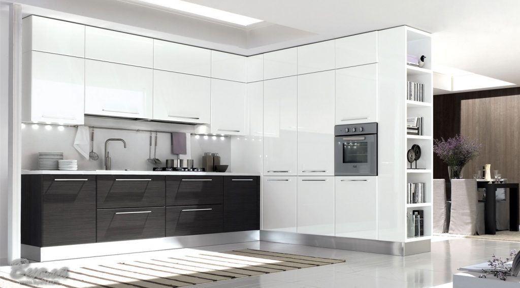 Design moderno hi-tech de cozinha minimalista