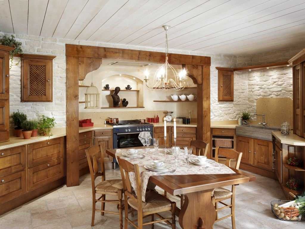 Kjøkkendesign i moderne rustikk stil