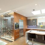 Modern style kitchen design with bar counter
