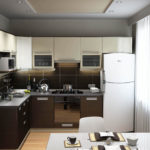 Kitchen design in a modern style built-in appliances