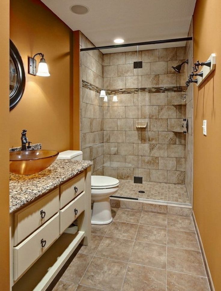 Thiết kế phòng tắm 6 mét vuông Vòi sen gần bức tường ngắn