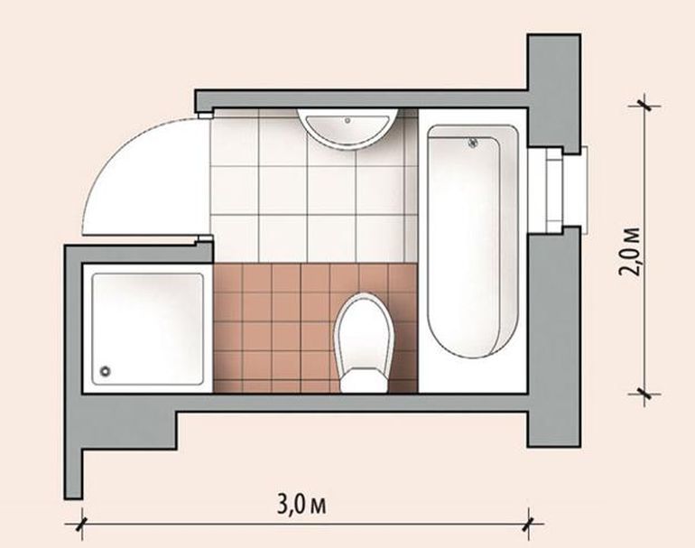 Thiết kế phòng tắm dự án thiết kế 6 mét vuông