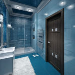 Thiết kế phòng tắm 6 mét vuông M tắm với vách ngăn kính
