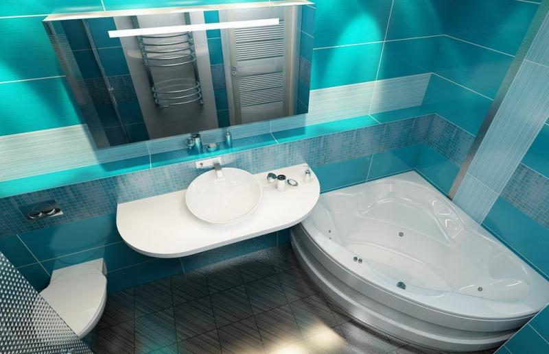 עיצוב אמבטיה שימוש בצבע 6 מ