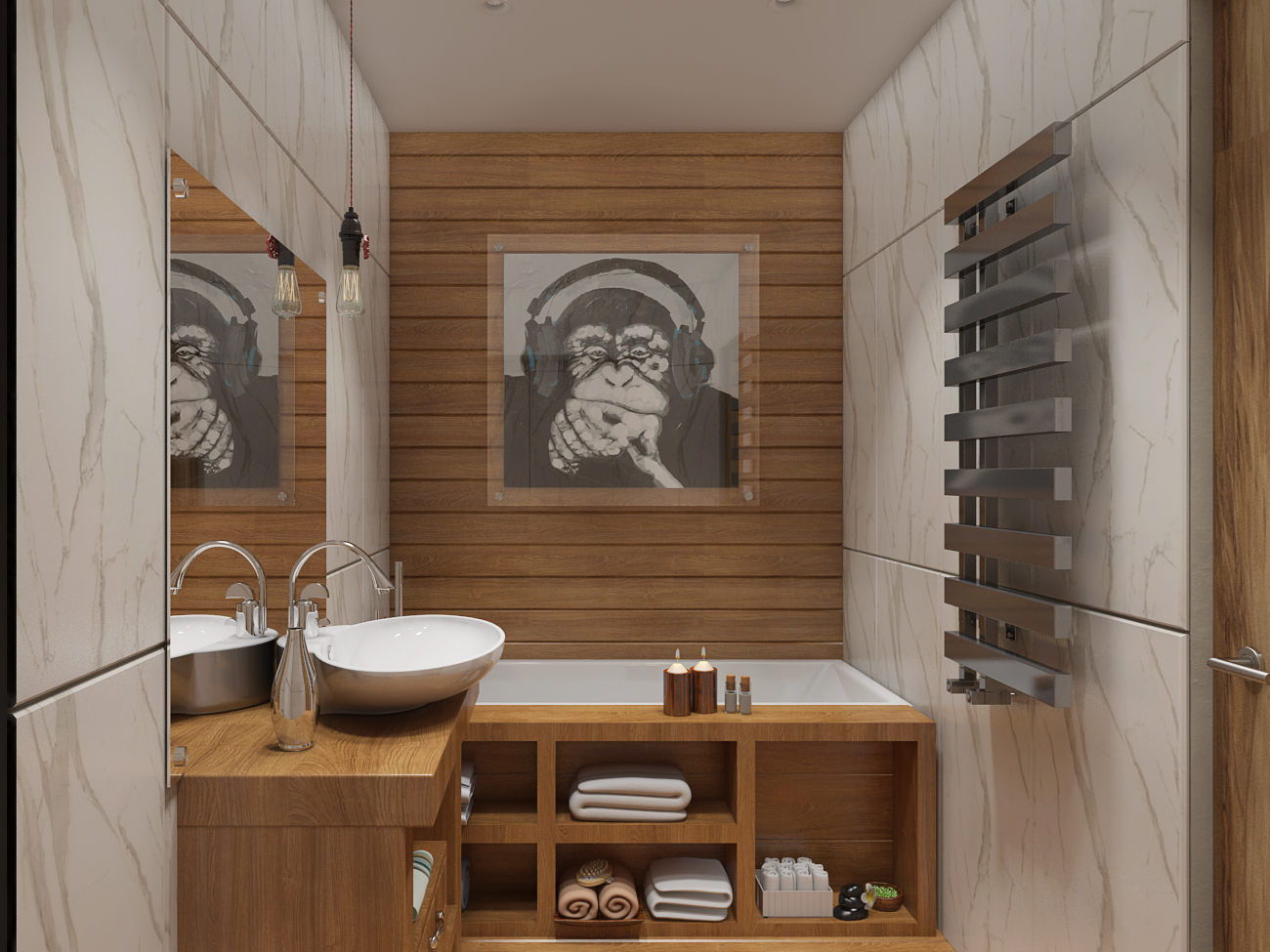 Thiết kế phòng tắm 6 mét vuông thực tế và vẻ đẹp