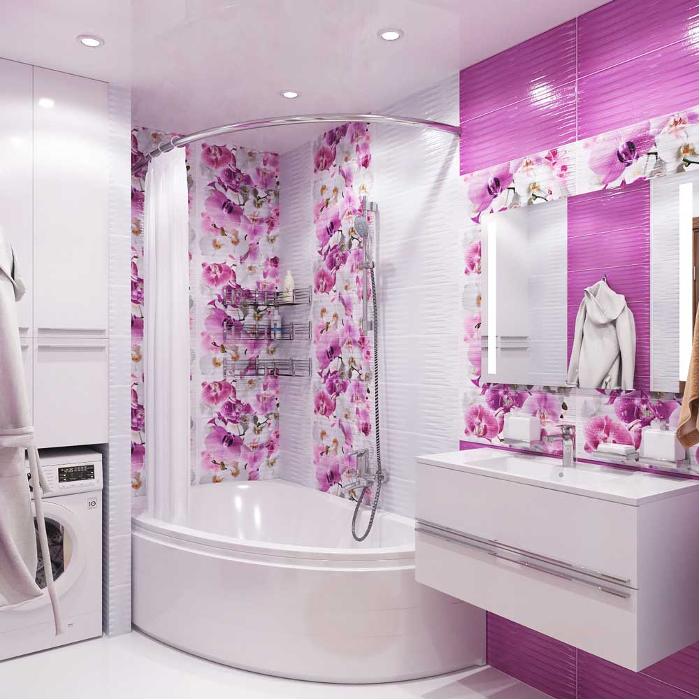 Thiết kế phòng tắm rộng 6 m2.