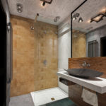 Thiết kế phòng tắm 6 mét vuông kiểu gác xép
