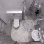 Thiết kế phòng tắm 6 mét vuông M màu kim loại