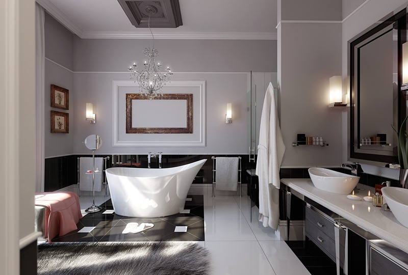 חדר אמבטיה בסגנון ארט נובו