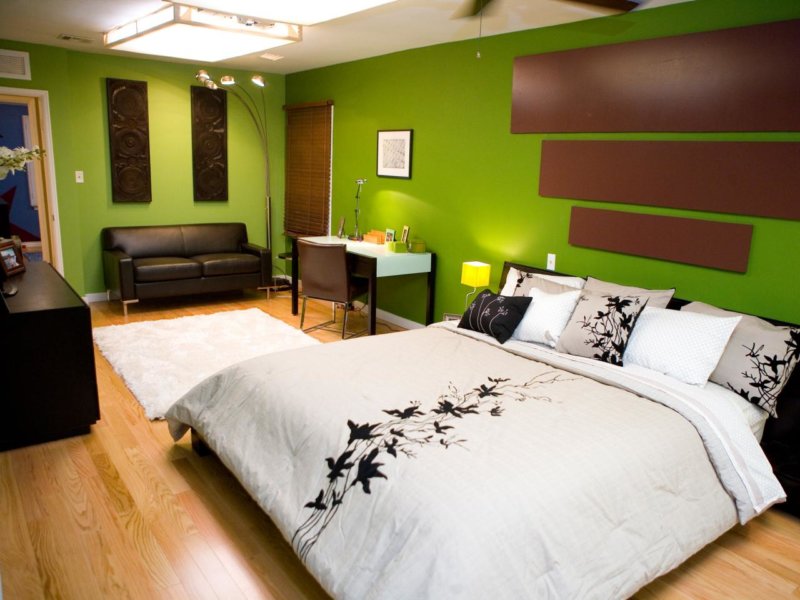 dekoracja ścienna w schematach kolorystycznych sypialni