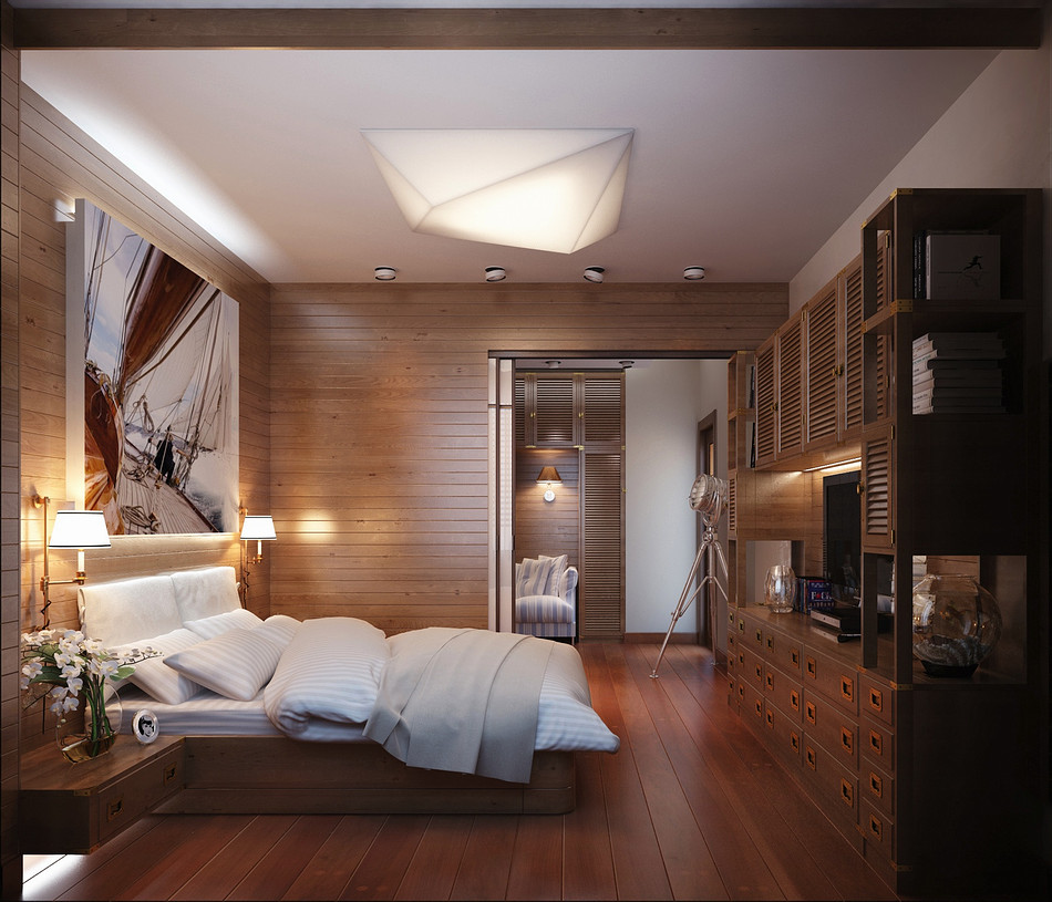 wall decoration in bedroom wood