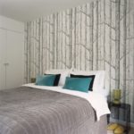 dekoracja ścian w sypialni tapety na ścianie akcentującej