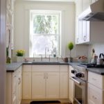 narrow kitchen design interior photo