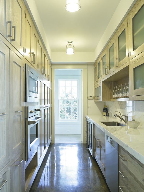 narrow kitchen design photo interior