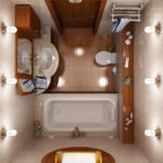 עיצוב חדר אמבטיה בחרושצ'וב עם אמבטיה קצרה