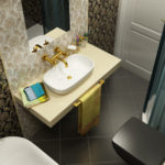 עיצוב חדר האמבטיה בחרושצ'וב בסגנון דקו