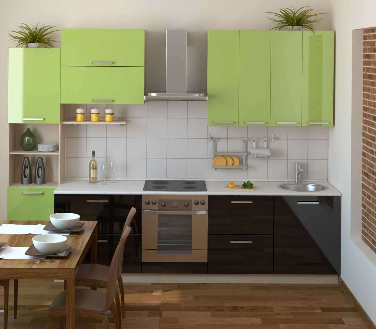 مطبخ أخضر صغير