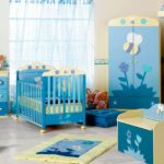עיצוב חדר הילדים לרך הנולד שני צבעי מבטא