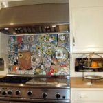 Manualidades de bricolaje para la cocina Panel de delantal de bricolaje encima de la estufa
