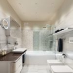 Thiết kế phòng tắm hiện đại công nghệ cao với lát đá cẩm thạch