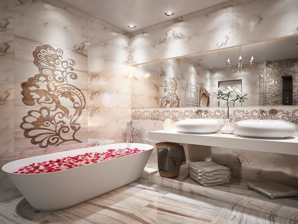 עיצוב אמבטיה מודרני בסגנון מודרני