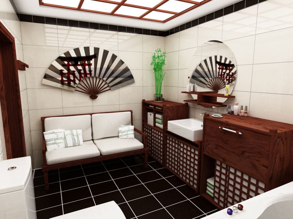 thiết kế phòng tắm kiểu Nhật hiện đại