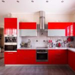 עיצוב מטבח אדום אדום