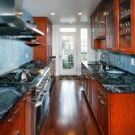 narrow kitchen photo design