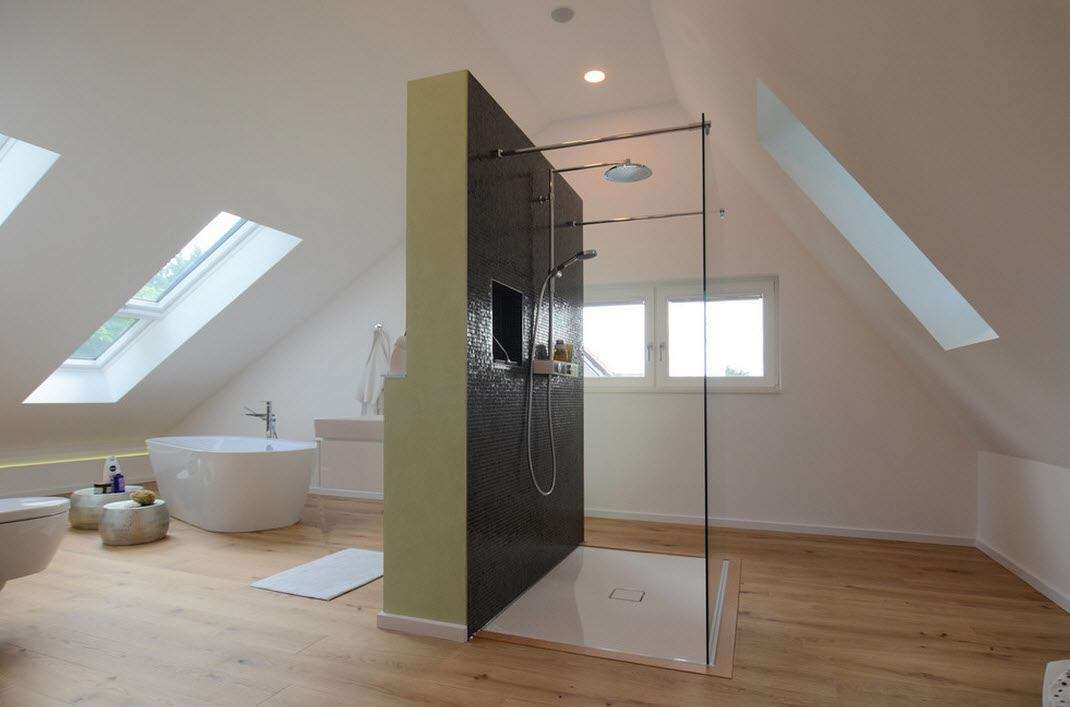 חדר אמבטיה עם רעיונות לעיצוב מקלחת