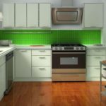 thiết kế ảnh nhà bếp xanh