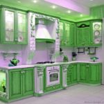 ý tưởng thiết kế nhà bếp xanh