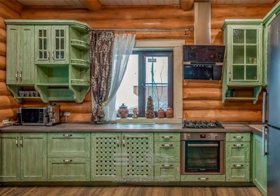 cucina di campagna verde