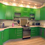 bucătărie verde