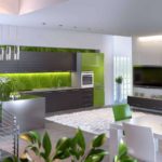 green color in the kitchen