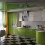 ห้องครัวสีเขียวออกแบบในเชิงบวก