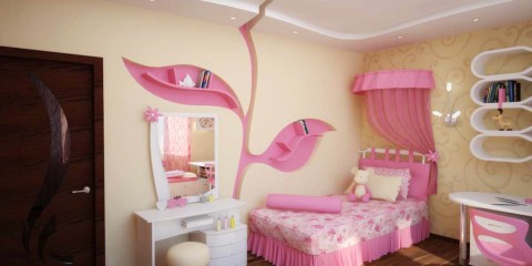דוגמה לפנים בחדר שינה יוצא דופן לתצלום ילדה