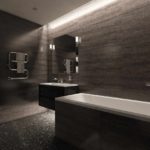 ideja par vieglu vannas istabas interjera fotoattēlu