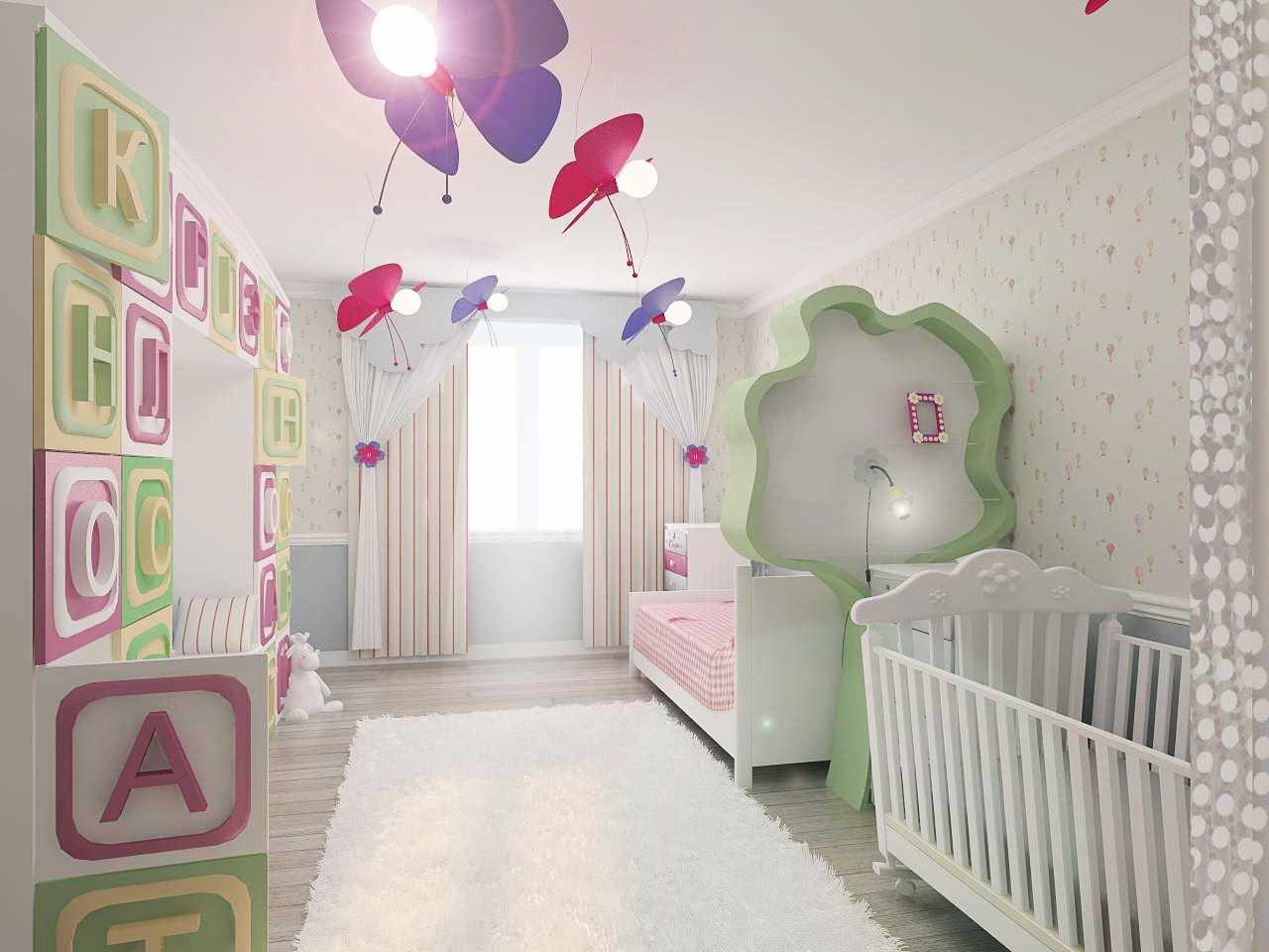 הרעיון של סגנון יפה של חדר ילדים