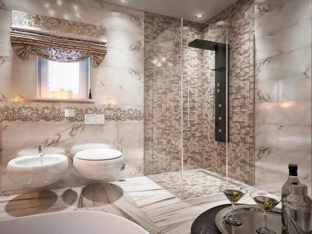 idea of ​​a beautiful bathroom decor