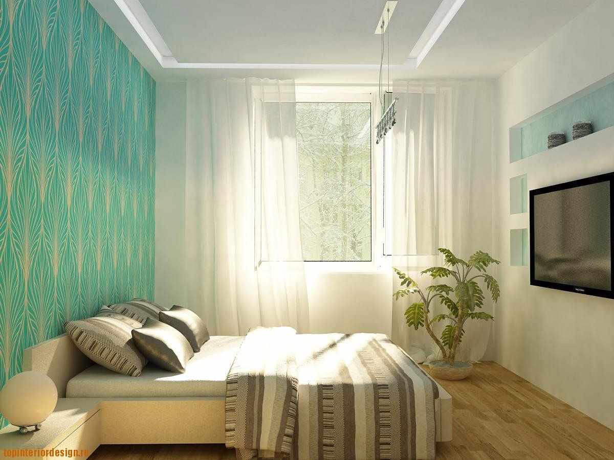 البديل من تصميم غير عادي لغرفة النوم في خروتشوف