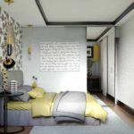 البديل من تصميم غرفة نوم جميلة في الصورة خروتشوف