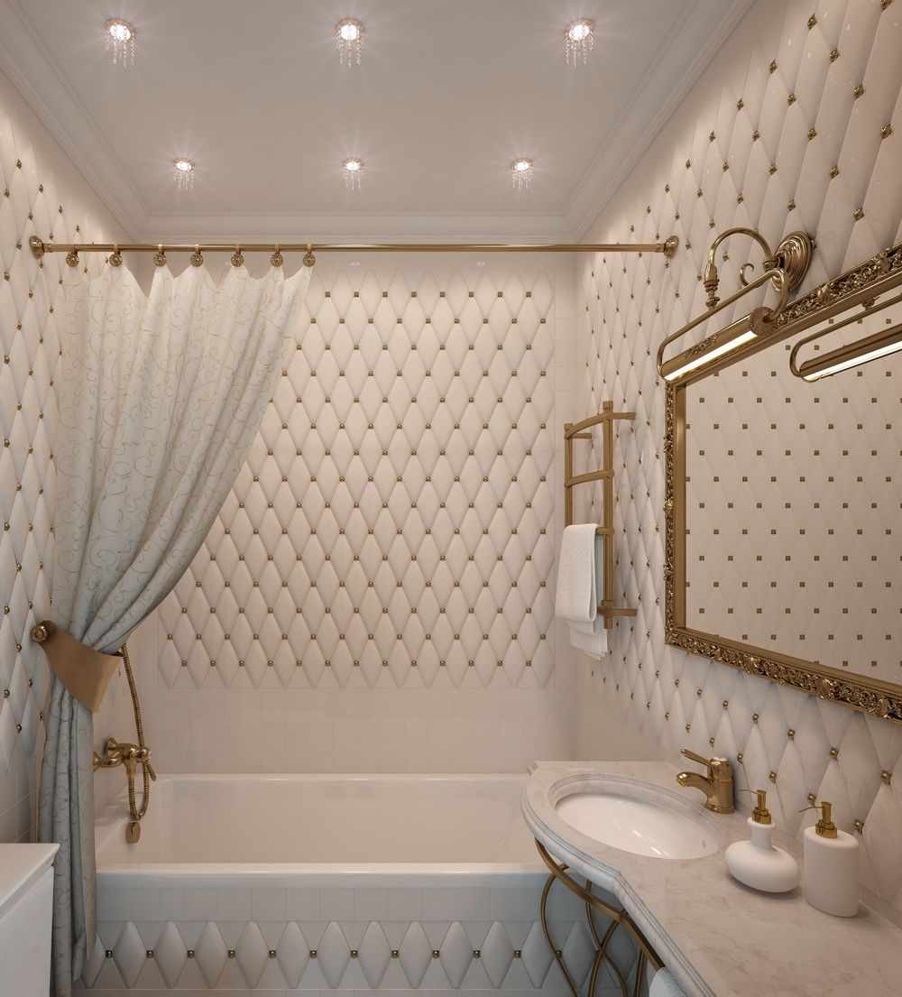 Un exemple d'un intérieur de salle de bain inhabituel