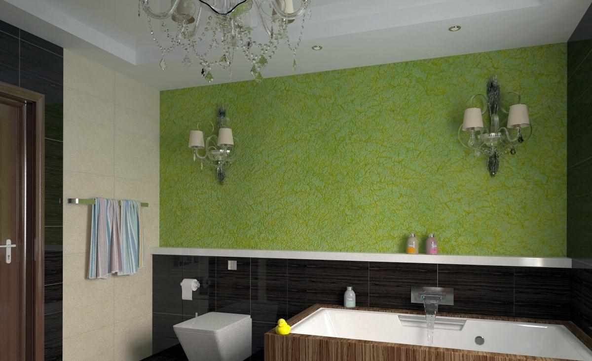 דוגמא לשימוש בטיח דקורטיבי יוצא דופן בעיצוב חדר האמבטיה
